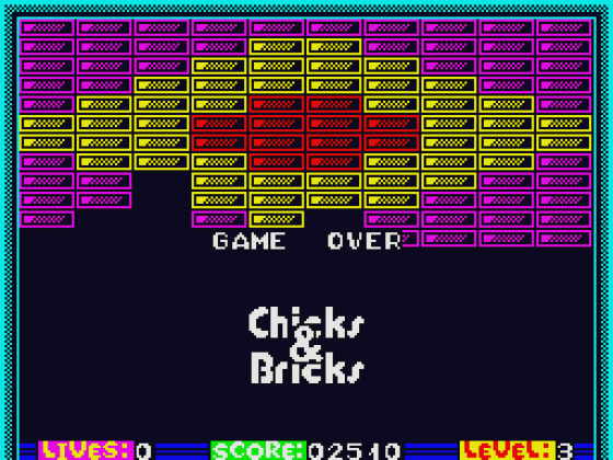 Chicks & Bricks Screenshot 18 (Spectrum 48K/128K/+2/+3)