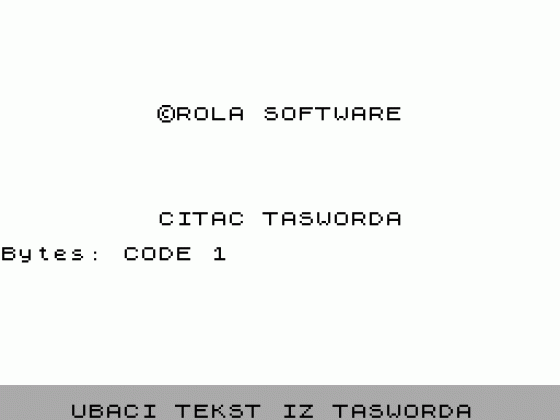 Tasword Reader Screenshot 1 (Spectrum 48K)