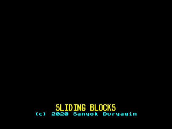 Sliding Blocks Screenshot 1 (Spectrum 48K)