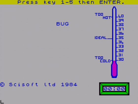 Intermediate Level Science Screenshot 1 (Spectrum 48K)