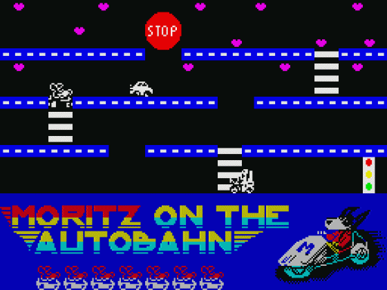 Moritz On The Autobahn Screenshot 12 (Spectrum 48K/128K/+2/+3)