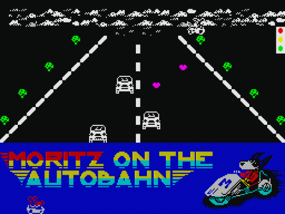 Moritz On The Autobahn Screenshot 17 (Spectrum 48K/128K/+2/+3)