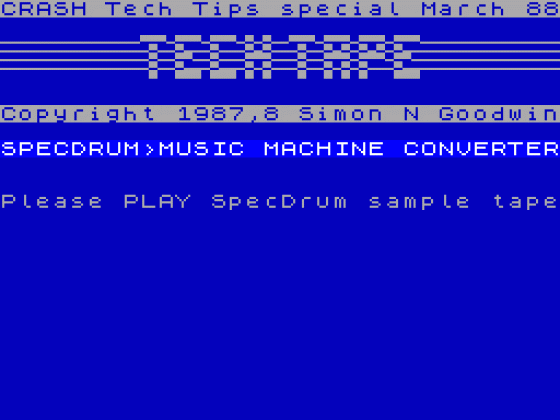 SpecDrum>Music Machine Convertor