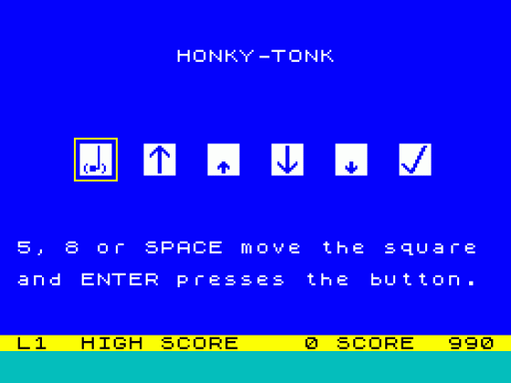 Honky Tonk Screenshot 1 (Spectrum 48K)