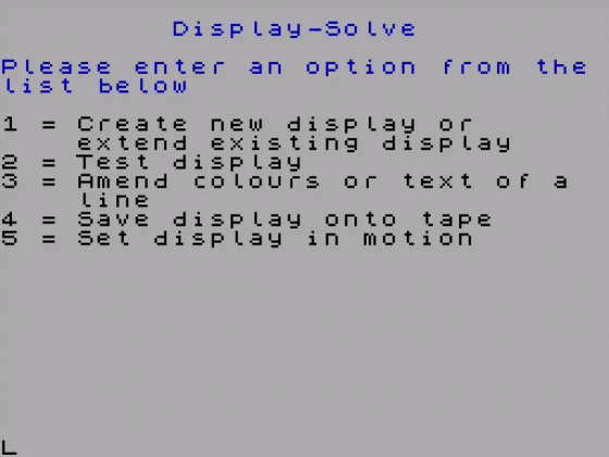 Display-Solve
