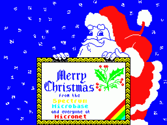 Micronet Christmas Card Screenshot 1 (Spectrum 48K)