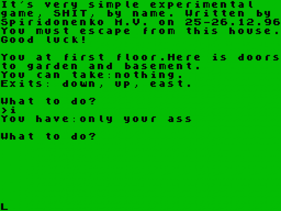 Shit Game Screenshot 1 (Spectrum 48K/128K)