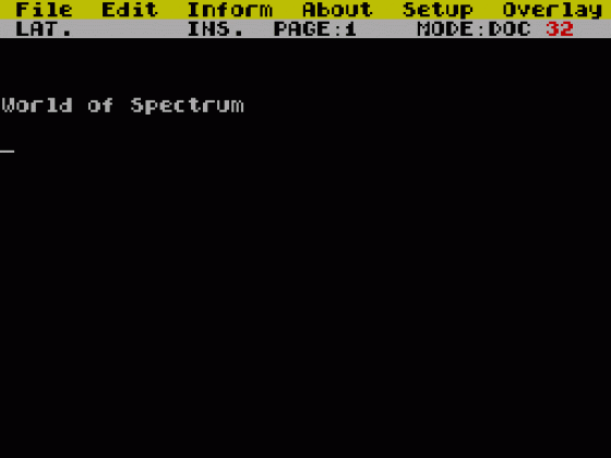 ZX WinWord Screenshot