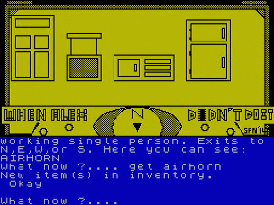 When Alex Didn't Do It Screenshot 7 (Spectrum 48K/Plus)