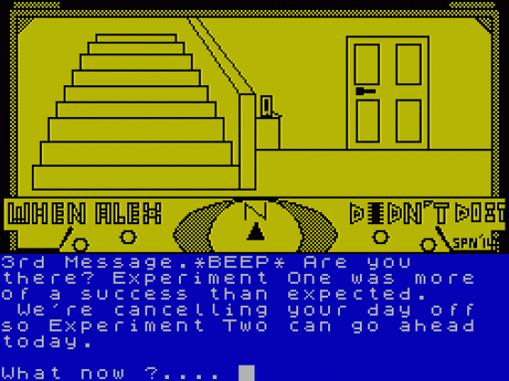 When Alex Didn't Do It Screenshot 8 (Spectrum 48K/Plus)