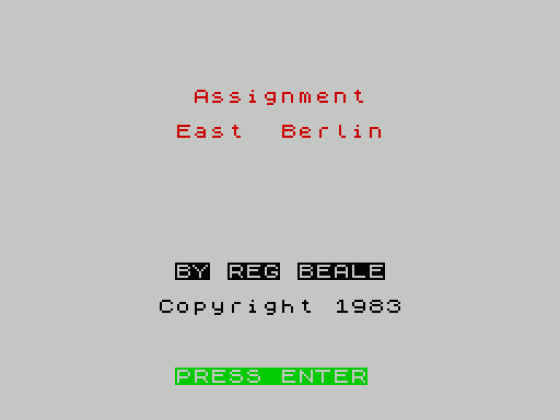 Assignment East Berlin