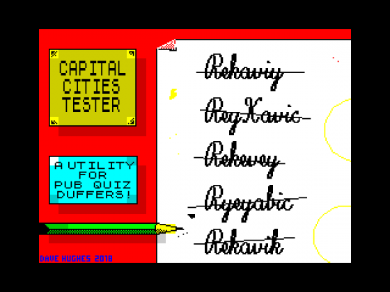 Capital Cities Tester