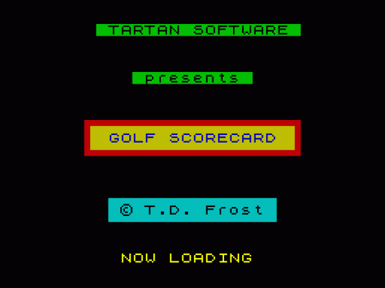 Golf Scorecard