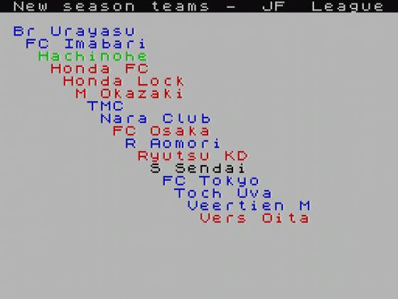 Football Manager Revisited Screenshot 10 (Spectrum 48K/128K/+2/+3)