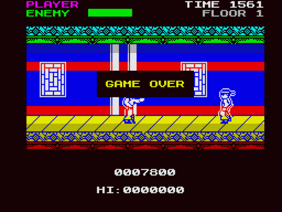 Mister Kung Fu Screenshot 17 (Spectrum 48K/128K/+2/+3)