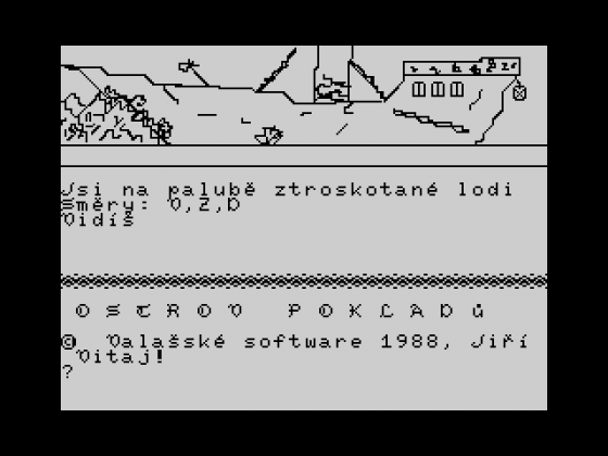 Ostrov Pokladů Screenshot 1 (Spectrum 48K)