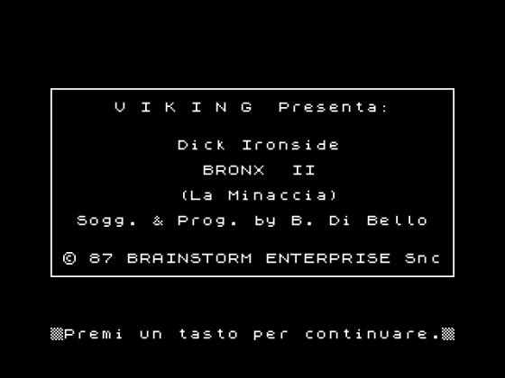 Dick Ironside: Bronx II: La Minaccia Screenshot