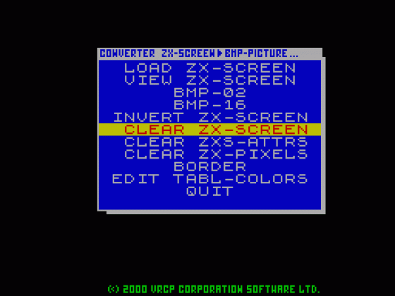 Convertor ZX-Screen - BMP Picture Screenshot