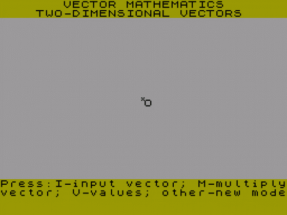 Vector Mathematics Screenshot 1 (Spectrum 48K)