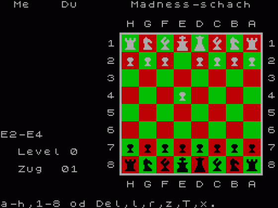 Madness Schach Screenshot 1 (Spectrum 48K)