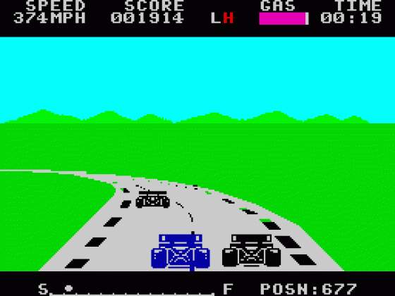 Road Race Screenshot 1 (Spectrum 48K)
