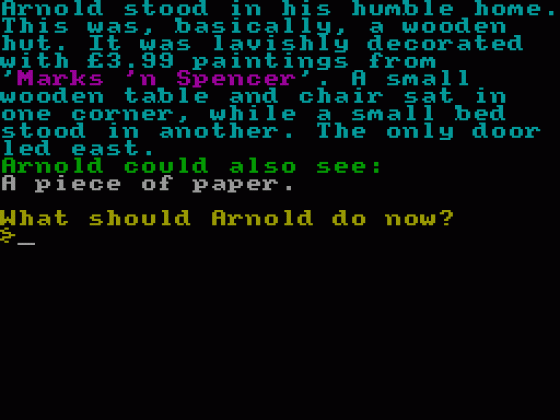 Arnold The Adventurer Screenshot 1 (Spectrum 48K/128K)