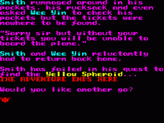 Ramsbottom Smith And The Quest For The Yellow Spheroid Screenshot 22 (Spectrum 48K/128K/+2/+3)