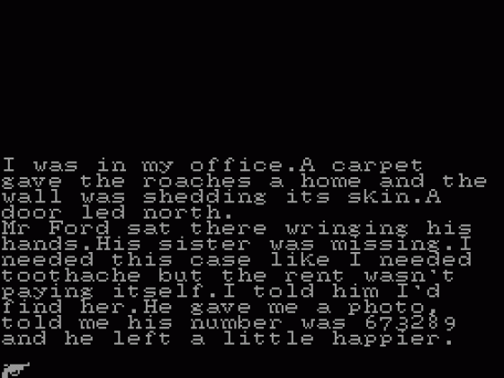 The Boyd File Screenshot 1 (Spectrum 48K/128K)