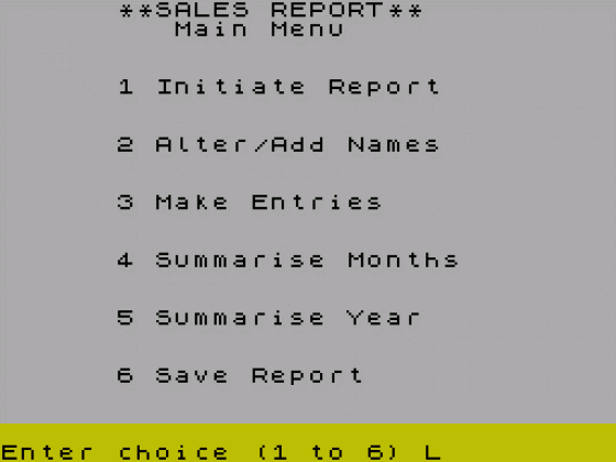 Sales Report Screenshot