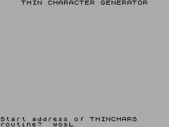 Thinchars Screenshot