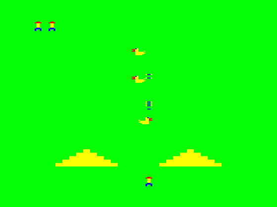 Fly By Screenshot 1 (Tandy Color Computer 1/2/3)