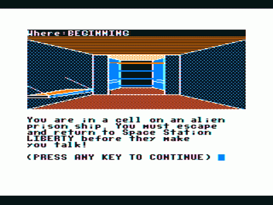 Escape 2012 Screenshot 1 (Tandy Color Computer 1/2/3)