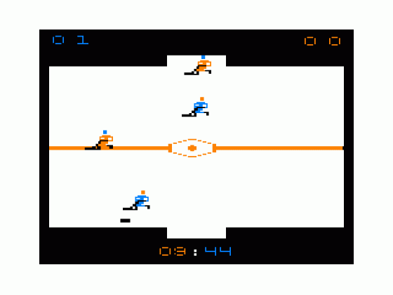 Ice Hockey Screenshot 1 (Tandy Color Computer 1/2/3)