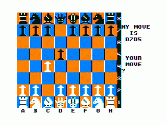 Vox Chess Screenshot 1 (Tandy Color Computer 1/2/3)