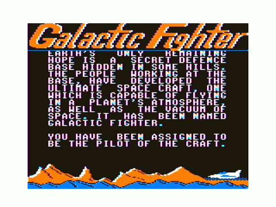 Galactic Fighter Screenshot 5 (Tandy Color Computer 1/2/3)