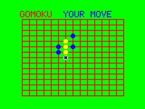 Gomoku And Renju Screenshot 1 (Tandy Color Computer 1/2/3)