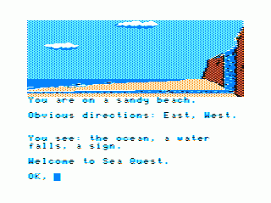 Sea Quest Screenshot 1 (Tandy Color Computer 1/2/3)