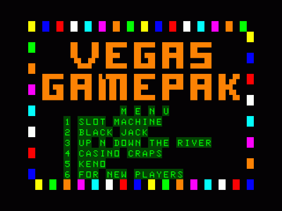 Vegas Gamepak Screenshot 6 (Tandy Color Computer 1/2/3)