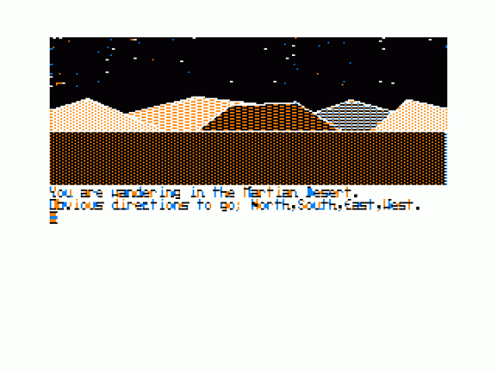 Martian Crypt Screenshot 1 (Tandy Color Computer 1/2/3)