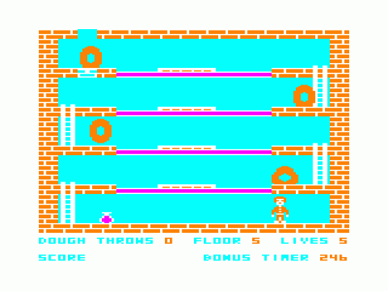 Donut Dilemma Screenshot 6 (Tandy Color Computer 1/2/3)