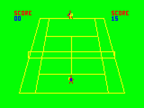 Tennis Screenshot 1 (Tandy Color Computer 1/2/3)