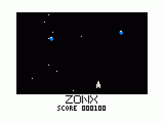 Zonx Screenshot 1 (Tandy Color Computer 1/2/3)