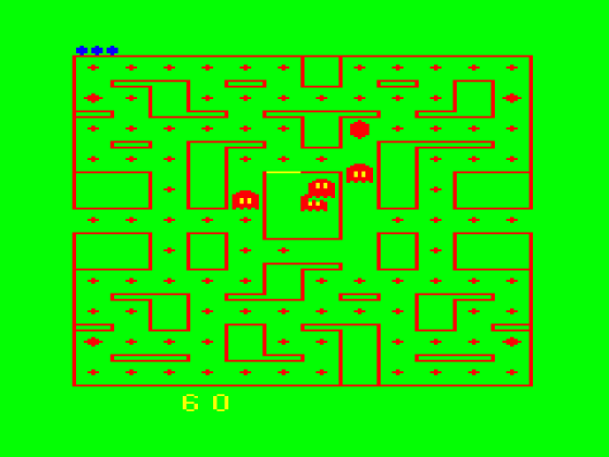 Ghost Gobbler Screenshot 1 (Tandy Color Computer 1/2/3)