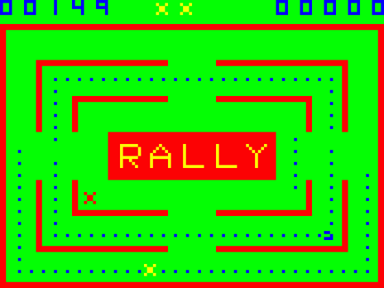 Rally Screenshot 1 (Tandy Color Computer 1/2/3)