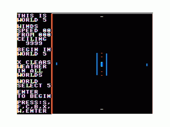 Worlds Of Flight Screenshot 6 (Tandy Color Computer 1/2/3)