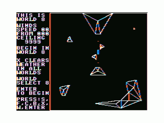 Worlds Of Flight Screenshot 9 (Tandy Color Computer 1/2/3)