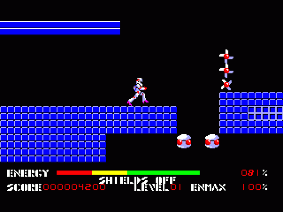 Thexder Screenshot 1 (Tandy Color Computer 3)