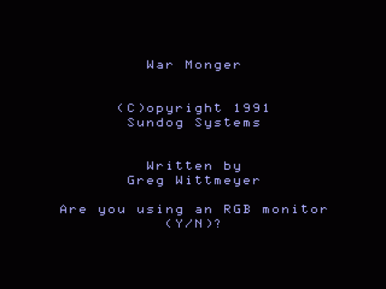 War Monger Screenshot 5 (Tandy Color Computer 3)