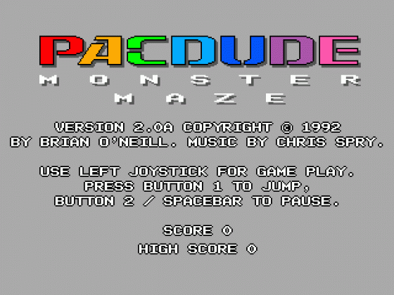 Pac-Dude Monster Maze