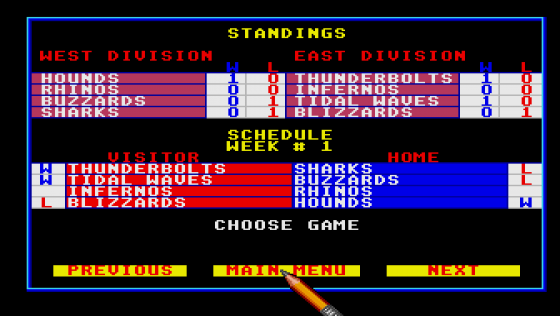 TV Sports Football Screenshot 13 (PC Engine (EU Version)/TurboGrafix-16 (US Version))